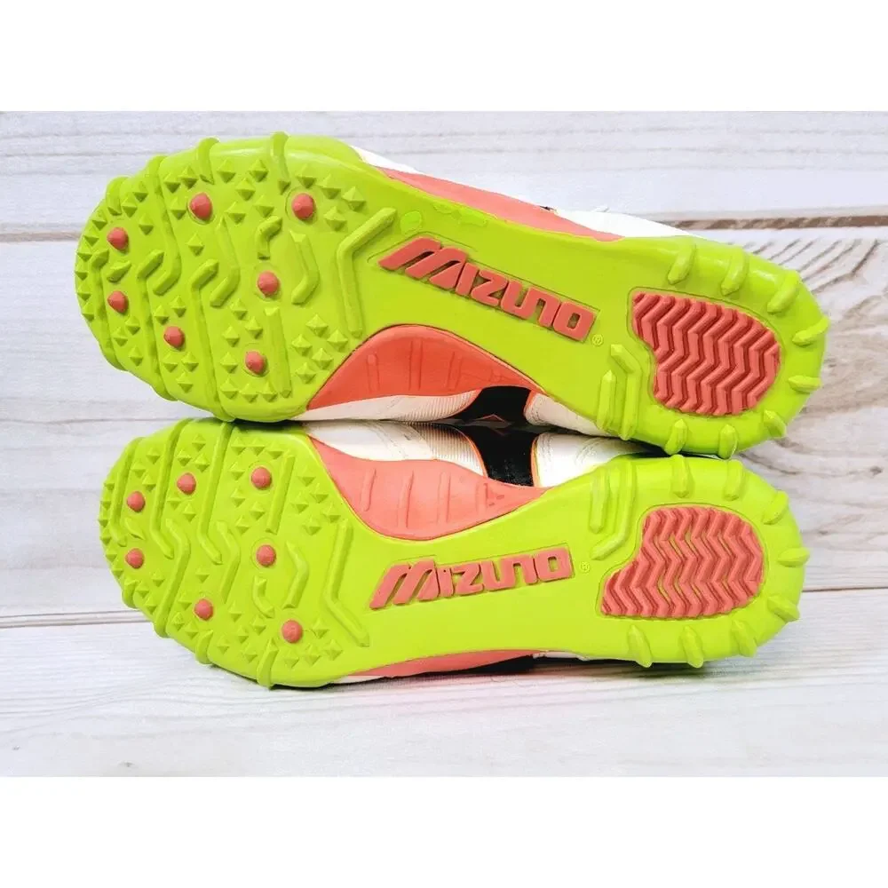 Vintage Mizuno Cross Mens 5.5 Womens 7 Track & Field Shoes White Yellow NEW